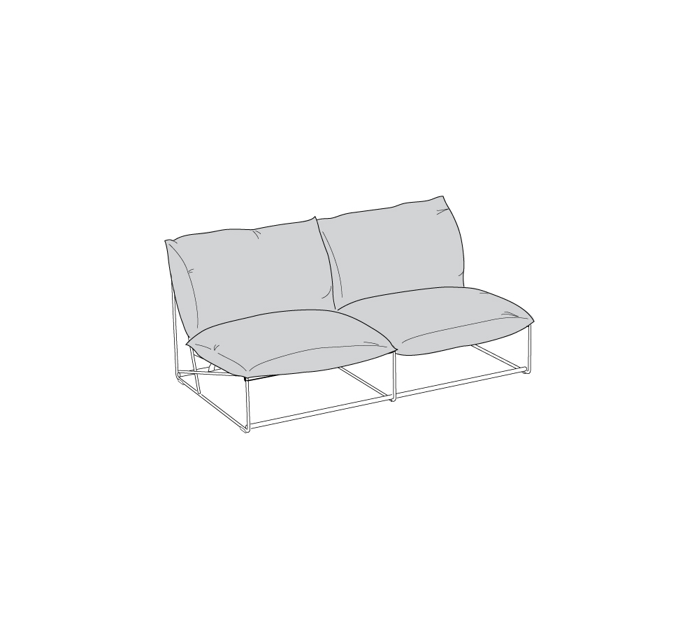 Ikea Havsten - 2-seater sofa without frames - Dryboy